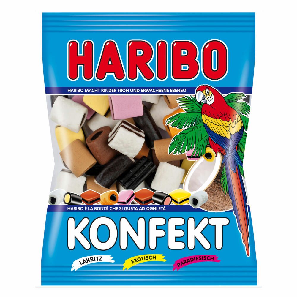 Haribo Confectionery, Pack of 3, Gummy Bears, Wine Gum, Fruit Gum, In Bag, Bag