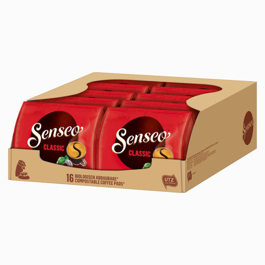Senseo Kaffeepads Klassisch / Classic, neues Design, Intensiver & Vollmundiger Geschmack, Kaffee, 10er Pack, 10 x 16 Pads
