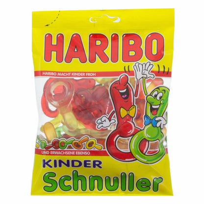 Haribo Kinder Schnuller, 3er Pack, Gummibärchen, Weingummi, Fruchtgummi, Im Beutel, Tüte