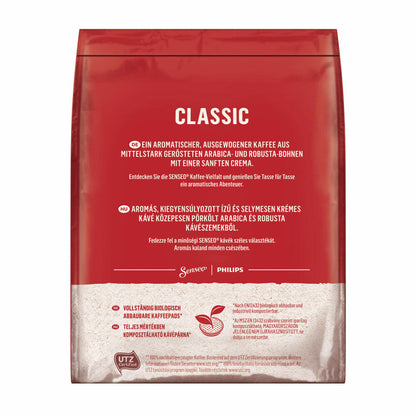 Senseo Kaffeepads Classic Vorratspackung, Klassisch, gemahlener Röstkaffee, 32 Pads