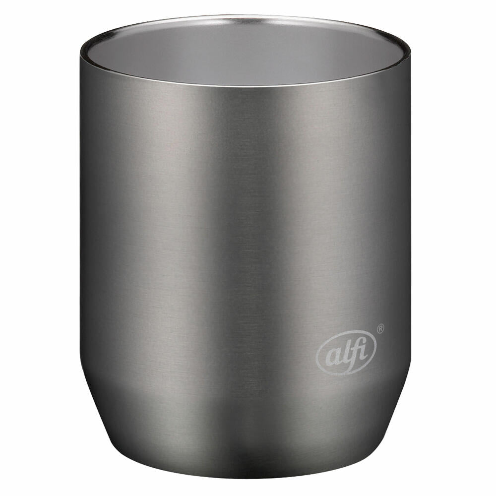 Alfi Insulated Mug City Drinking Cup, Coffee Mug, Stainless Steel, Cool Grey Matt, 280 ml, 5567234028