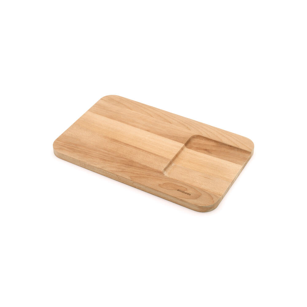 Brabantia Profile Schneidebrett für Gemüse, Schneideunterlage, Holz, Wood, 40 x 25 cm, 260742