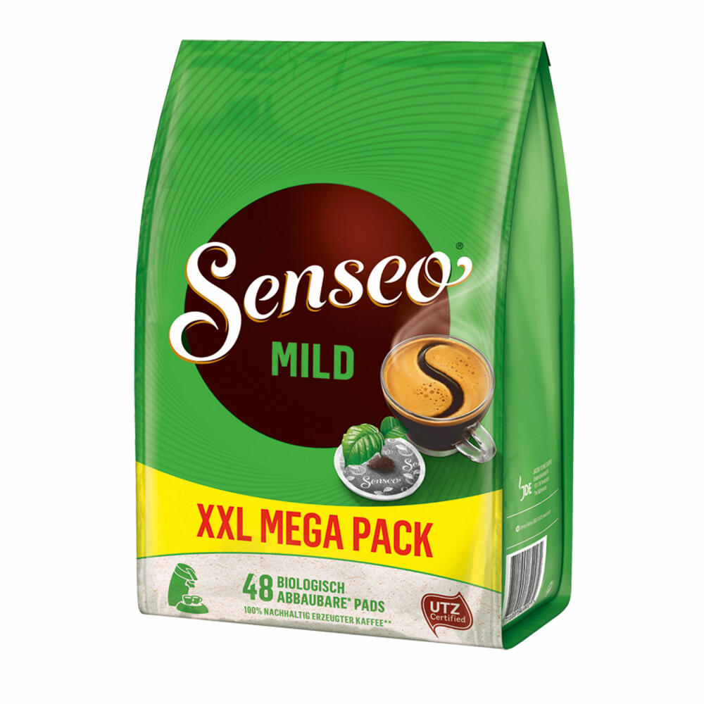Senseo Kaffeepads Mild Roast, Feiner und Samtweicher Geschmack, Kaffee Pads für Kaffepadmaschinen, 144 Pads, mit Tasse