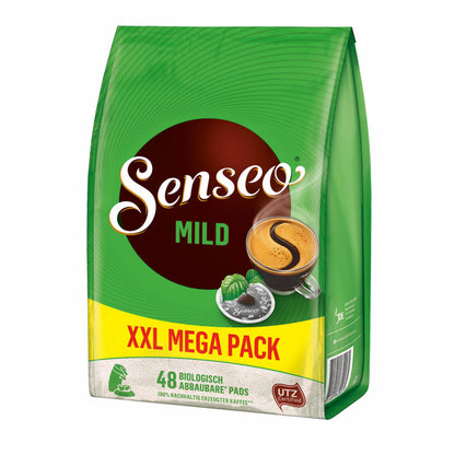 Senseo Kaffeepads Mild Roast, Feiner und Samtweicher Geschmack, Kaffee Pads für Kaffepadmaschinen, 144 Pads, mit Tasse
