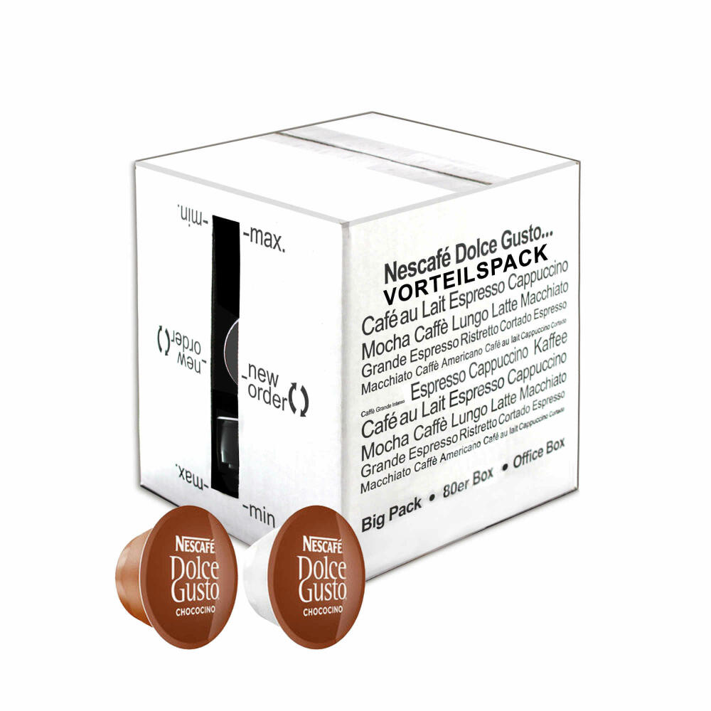 80 x Nescafé Dolce Gusto Chococino Kakao, Schokolade, Kakaokapsel, Großpackung, Vorteilspackung, 80 Kapseln