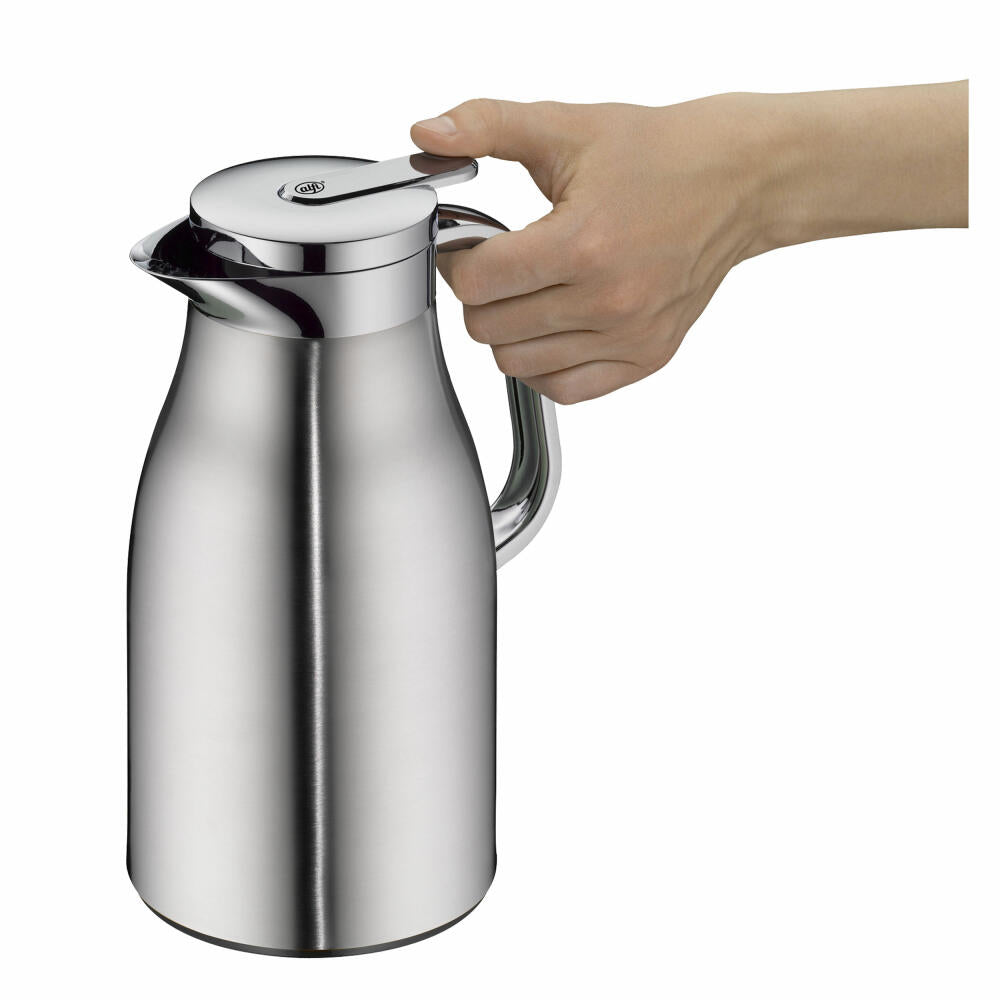 Alfi Isolierkanne Skyline, Thermokanne, Edelstahl, Stainless Steel Matt, 1 L, 1322205100