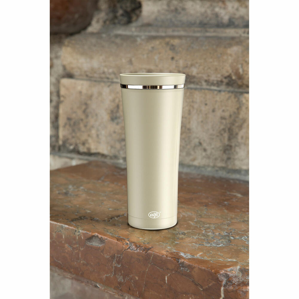alfi insulated drinking cup BALANCE TEA MUG, insulated cup, thermo cup, thermo cup, stainless steel, silver lining mat, 500 ml, 5510294050