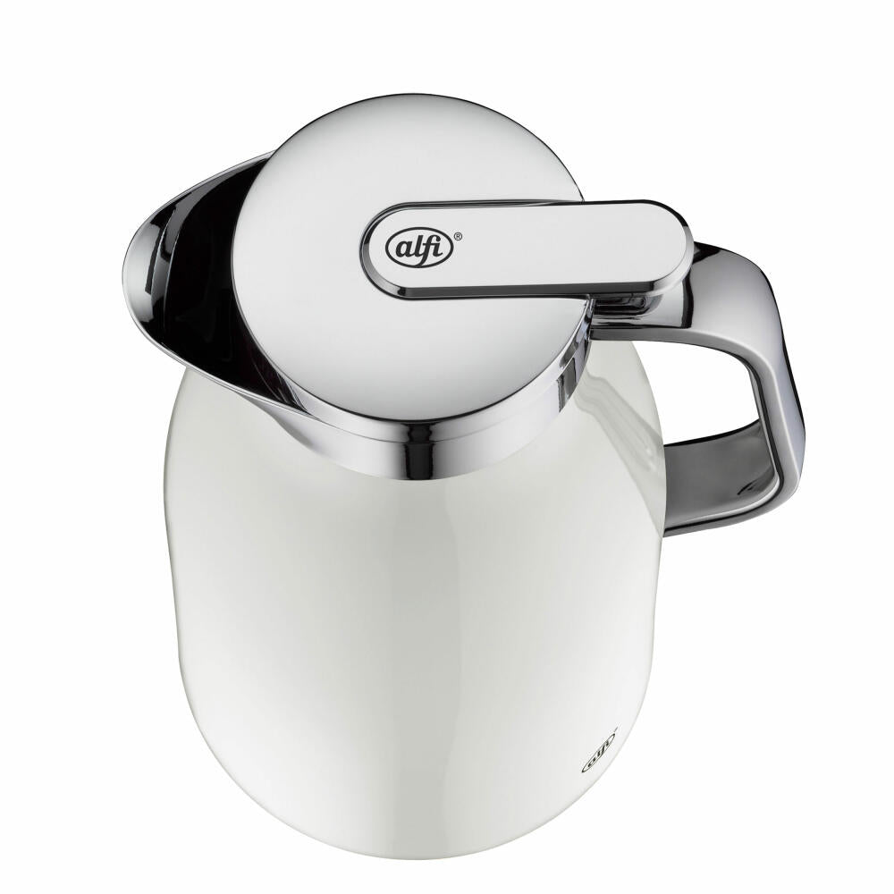 Alfi Isolierkanne Skyline, Thermokanne, Edelstahl, Coconut White Matt, 1 L, 1321211100