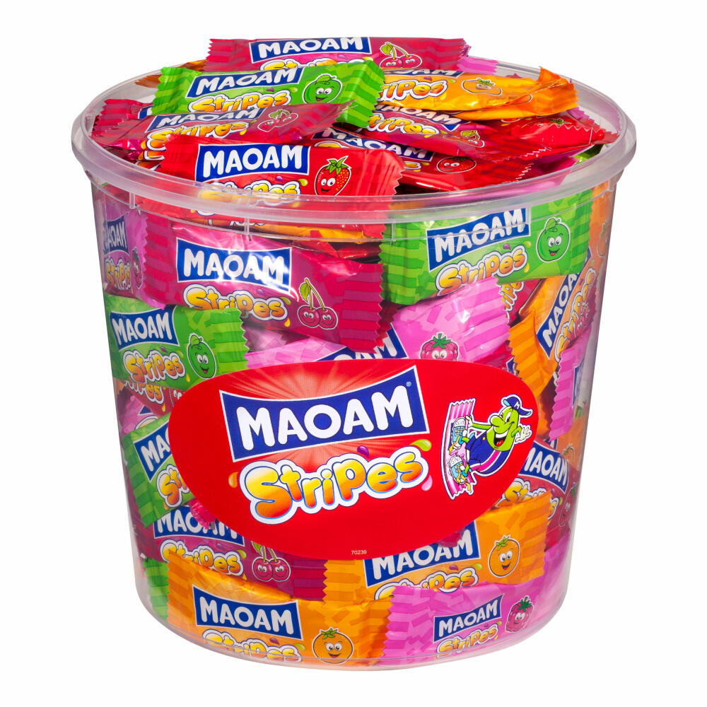 Haribo Maoam Stripes, 150 Stück, 1050g Dose
