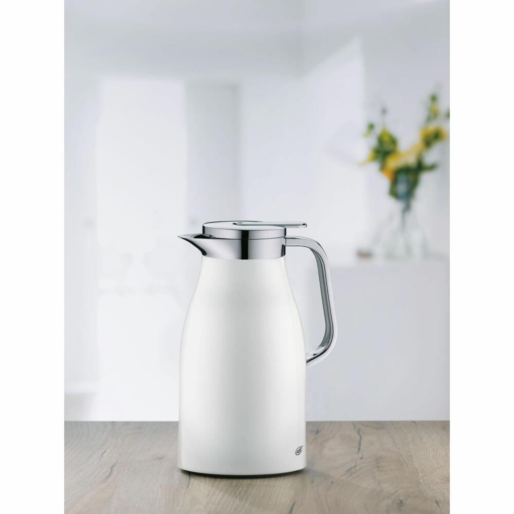 Alfi Isolierkanne Skyline, Thermokanne, Edelstahl, Coconut White Matt, 1 L, 1321211100