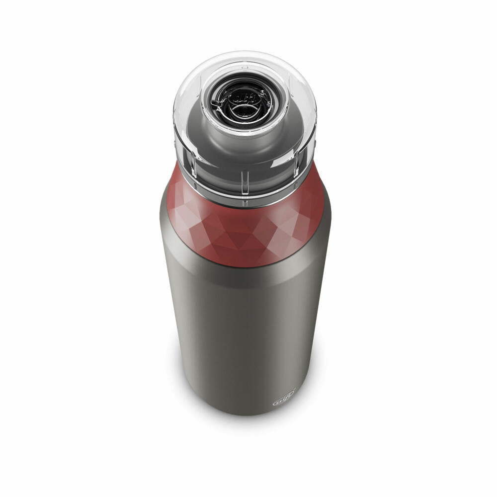 Alfi Trinkflasche Endless Bottle, Sportflasche, Edelstahl, Mediterranean Red Matt, 0.9 L, 5668300090