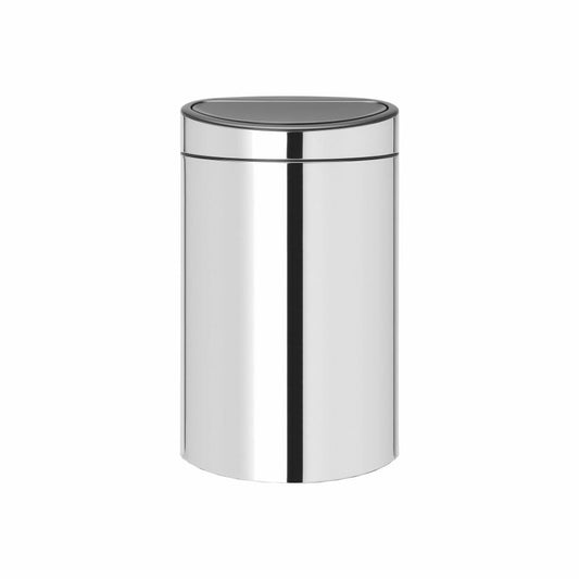 Brabantia Touch Bin, Mülleimer, Abfalleimer, Abfallbehälter, Brilliant Steel, 40 L, 112881