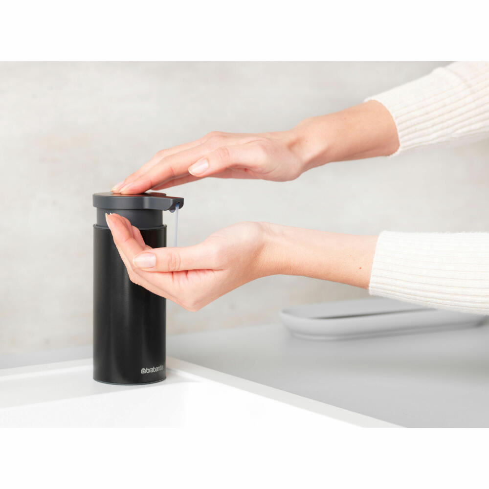 Brabantia Soap Dispenser Profile, Dispenser, Pump Dispenser, Steel, Matt Black, 128448
