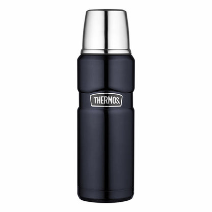 Thermos Isolierflasche Stainless King, Isolier Kaffee Flasche, Thermosflasche, Edelstahl mattiert, Blue, 470 ml, 4003256047