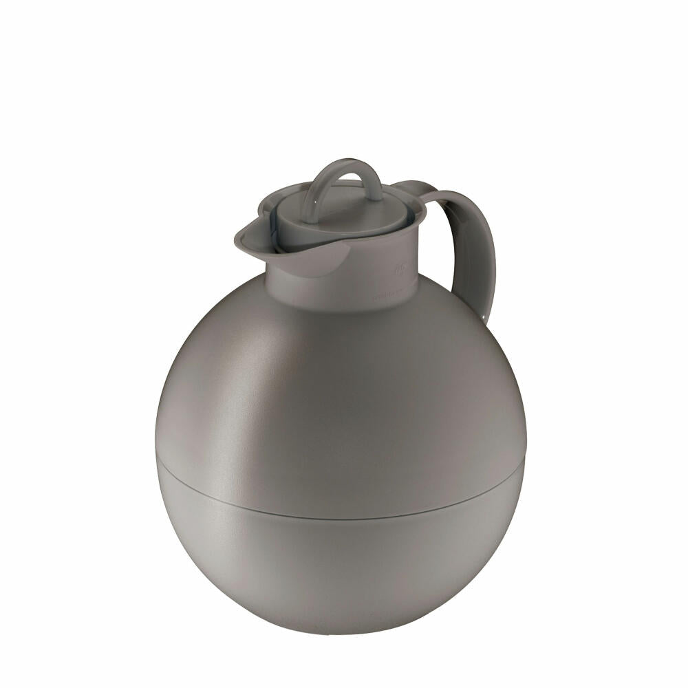 alfi Isolierkanne KUGEL, Isokanne, Kanne, Kaffeekanne, Kunststoff / Hartglaseinsatz, Desert Grey Mat, 0.94 L, 0115996094
