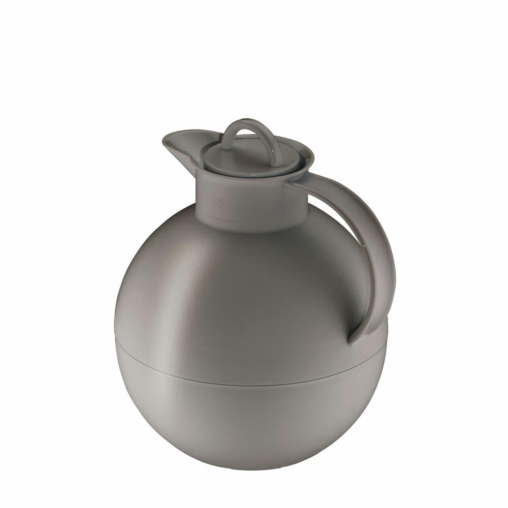 alfi Isolierkanne KUGEL, Isokanne, Kanne, Kaffeekanne, Kunststoff / Hartglaseinsatz, Desert Grey Mat, 0.94 L, 0115996094
