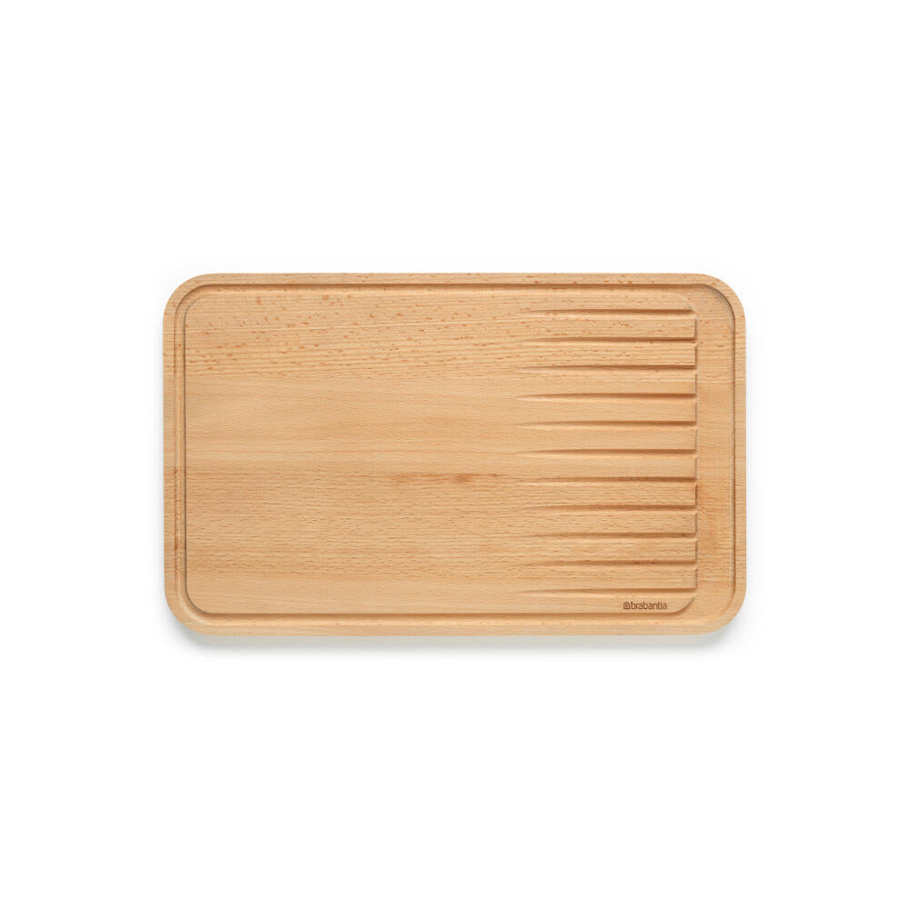 Brabantia Profile Schneidebrett für Fleisch, Schneideunterlage, Holz, Wood, 40 x 25 cm, 260704