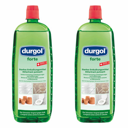 Durgol Forte Extra Starker Entkalker Set, Kaltentferner, Kalkreiniger, Kalklöser, 2x 1 L, 4-466