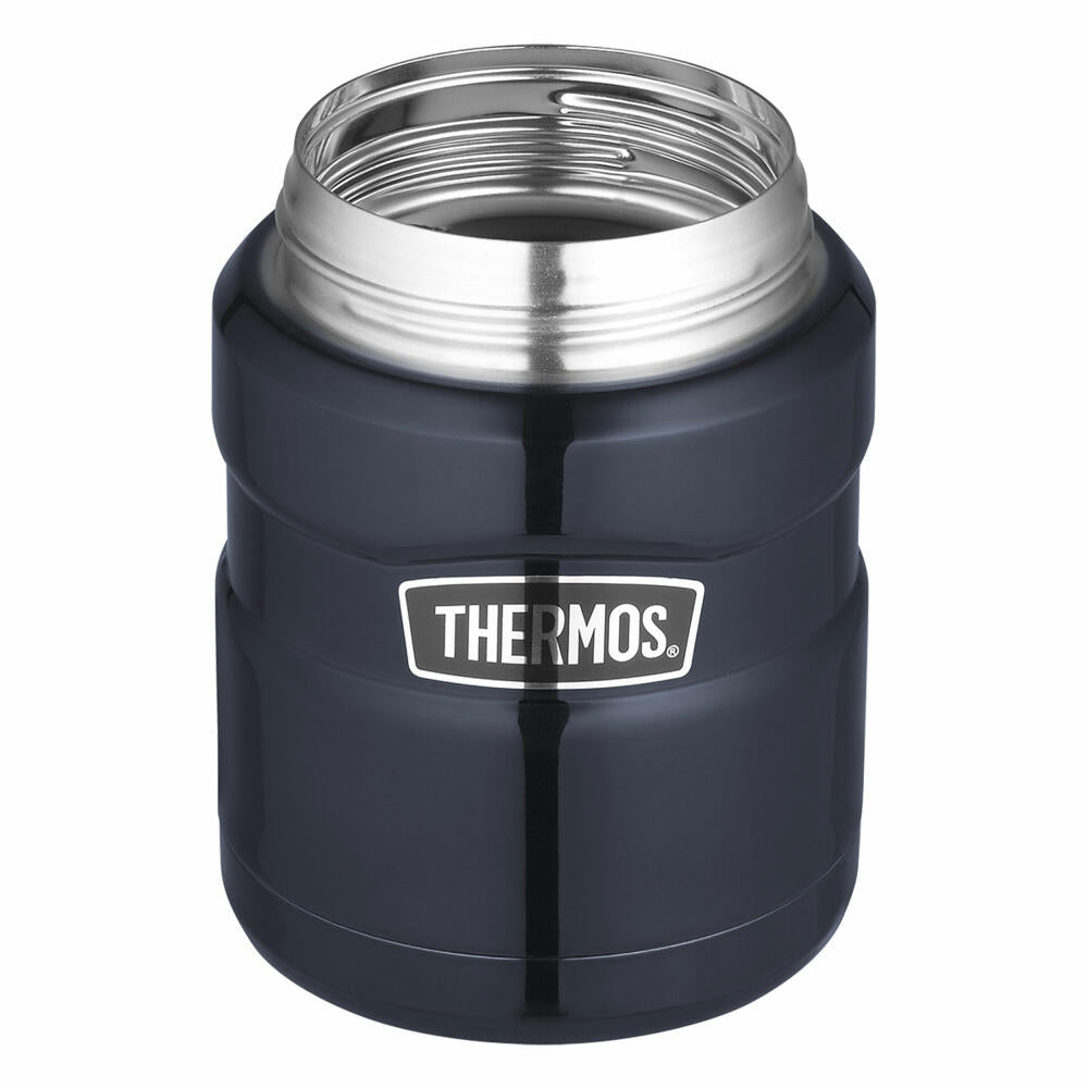 Thermos Speisegefäß Stainless King, Snackdose, Snackbehälter, Edelstahl mattiert, Blue, 470 ml, 4001256047