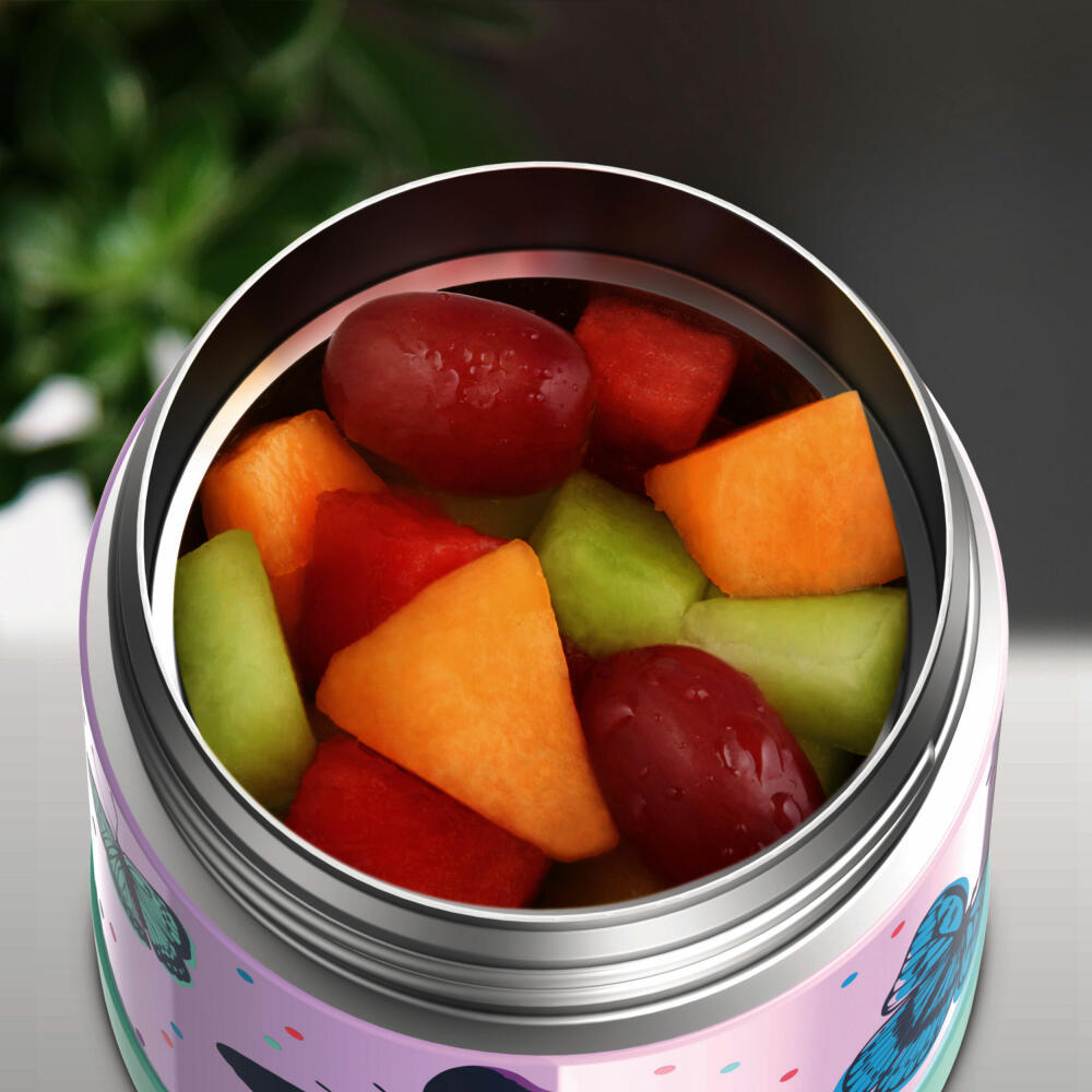 THERMOS kids Isolier-Speisegefäß FUNTAINER FOOD JAR, Speisebehälter, Thermobehälter, Edelstahl, Butterflies, 300 ml, 4110401030
