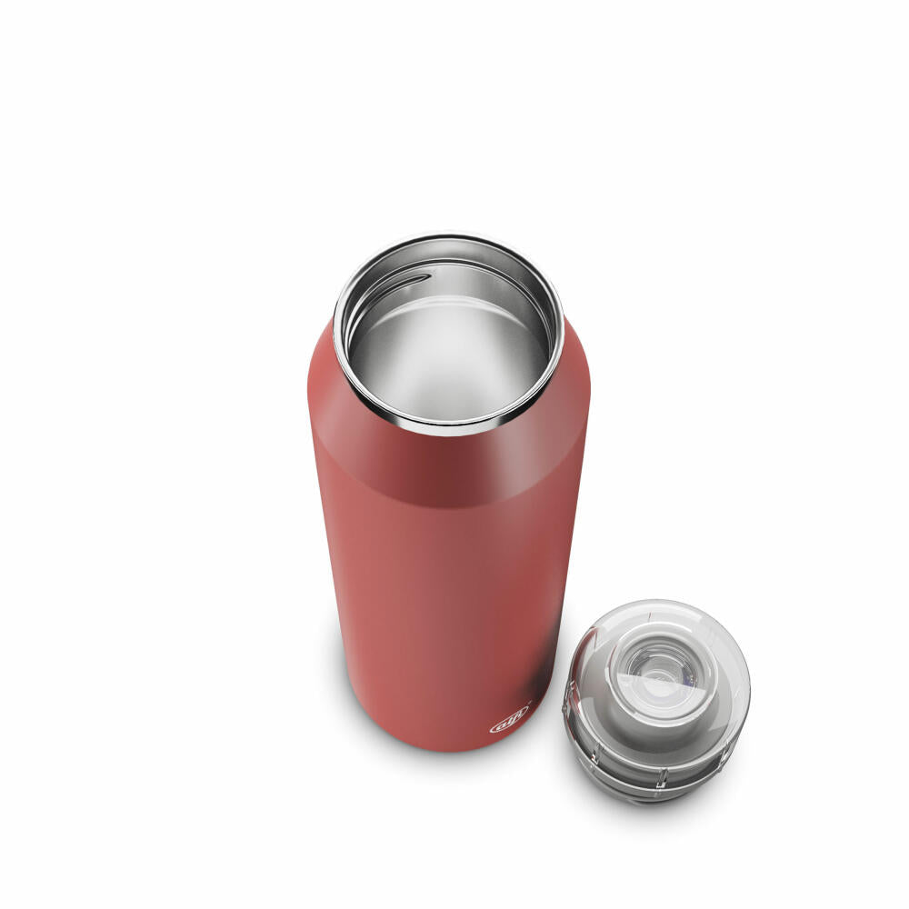 Alfi Trinkflasche Endless Iso Bottle, Isolierflasche, Edelstahl, Mediterranean Red Matt, 0.5 L, 5669300050