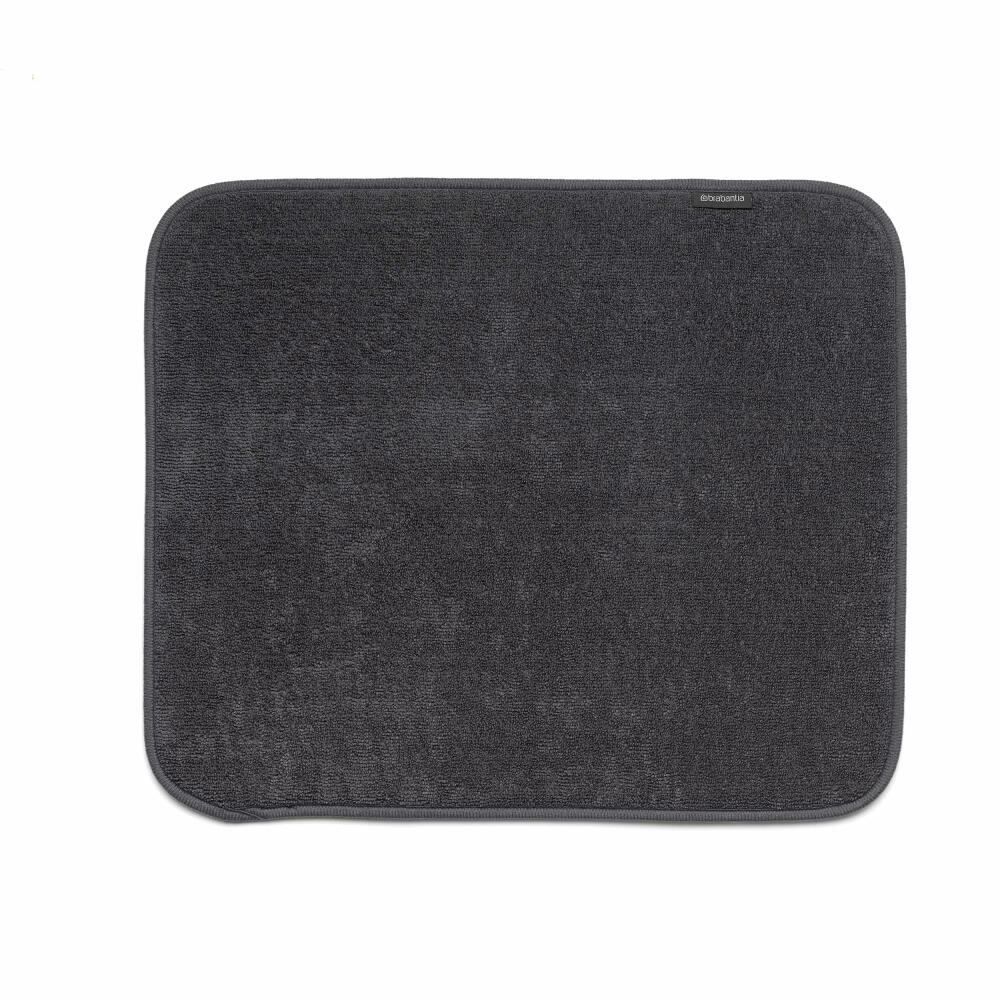 Brabantia Microfiber Drying Mat, Dish Mat, Dish Rack, Microfiber, Dark Grey, 117626