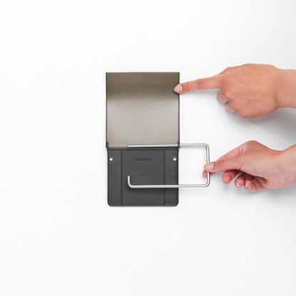 Brabantia ReNew toilet paper holder, toilet paper holder, roll holder, Platinum, 477300
