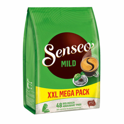 Senseo Kaffeepads Mild Roast, Feiner und Samtweicher Geschmack, Kaffee Pads für Kaffepadmaschinen, 144 Pads, mit Tasse