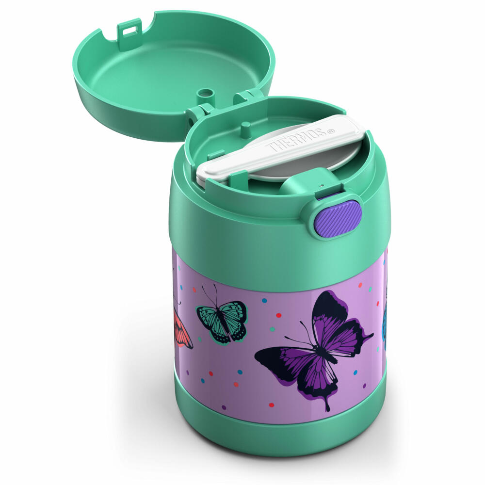 THERMOS kids Isolier-Speisegefäß FUNTAINER FOOD JAR, Speisebehälter, Thermobehälter, Edelstahl, Butterflies, 300 ml, 4110401030