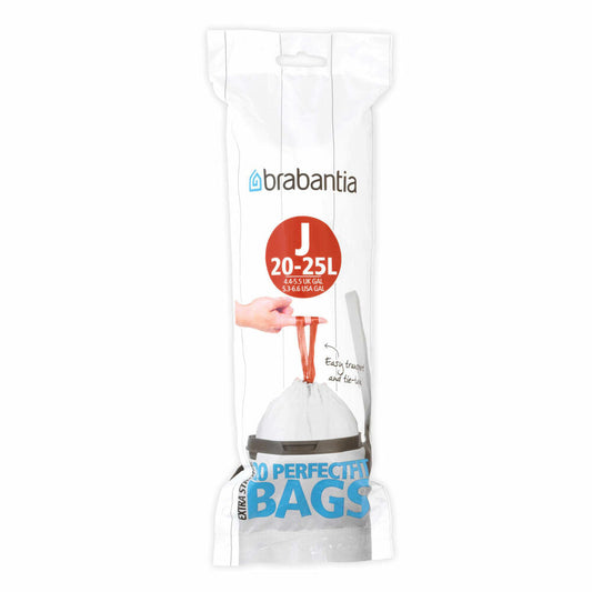Brabantia PerfectFit bag, garbage bag, waste bag, garbage bag, garbage bag, garbage bag, 20 pieces per roll, 23 L, 115585