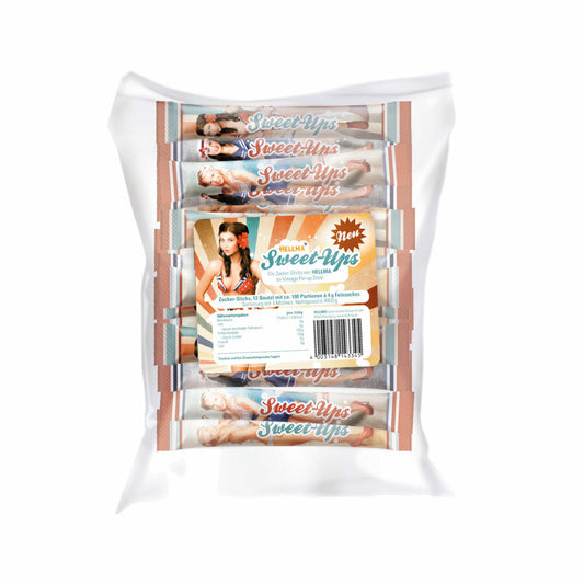 Hellma Zucker-Sticks Sweet-Ups, Zucker, Portionszucker, Feinzucker, Zuckertüten, für Gastro, Hotel, Büro, Kantine, 100 Stück á 4 g