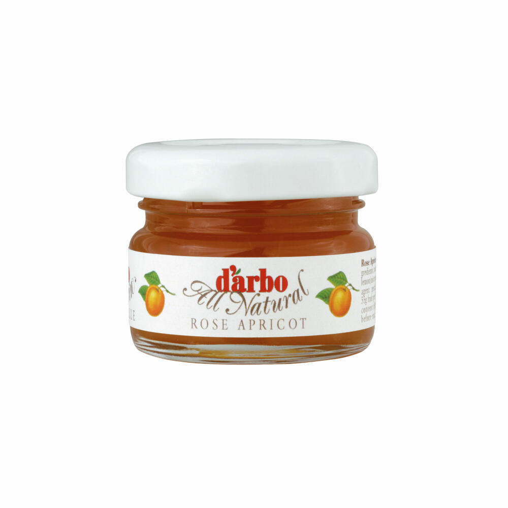Darbo Marille Konfitüre im Miniglas, Brotaufstrich, Brot Aufstrich, Marmelade, für Gastro, Hotel, Büro, Kantine, 60 Stück á 28 g