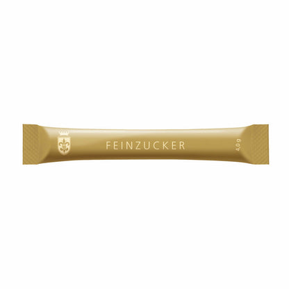 Hellma Zucker-Sticks Goldline, Zucker, Portionszucker, Feinzucker, Zuckertüten, für Gastro, Hotel, Büro, Kantine, 750 Stück á 4 g
