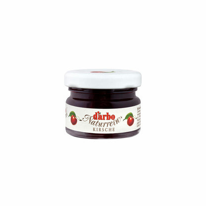 Darbo Kirsch Konfitüre Extra im Miniglas, Brotaufstrich, Brot Aufstrich, Marmelade, für Gastro, Hotel, Büro, Kantine, 60 Stück á 28 g