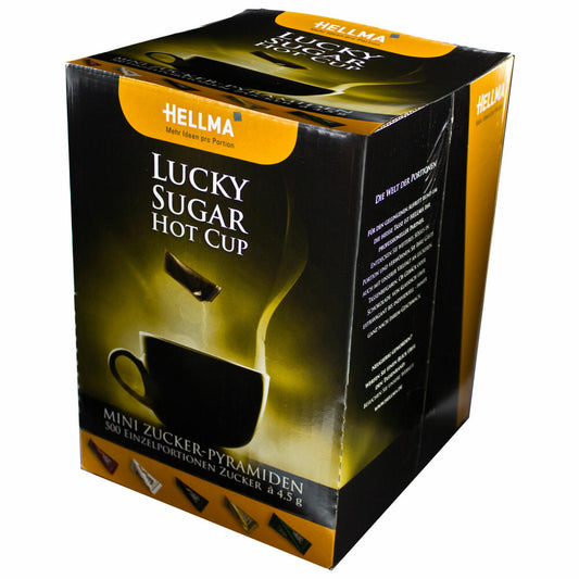 Hellma Lucky Sugar Hot Cup, sugar, portion sugar, sugar bags, 500 pieces