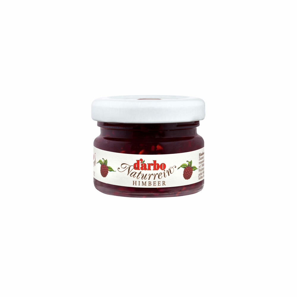 Darbo Himbeer Konfitüre im Miniglas, Brotaufstrich, Brot Aufstrich, Marmelade, für Gastro, Hotel, Büro, Kantine, 60 Stück á 28 g