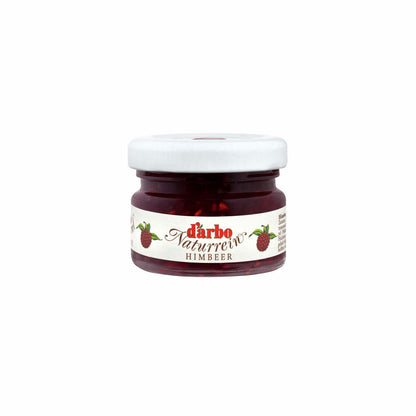 Darbo Himbeer Konfitüre im Miniglas, Brotaufstrich, Brot Aufstrich, Marmelade, für Gastro, Hotel, Büro, Kantine, 60 Stück á 28 g