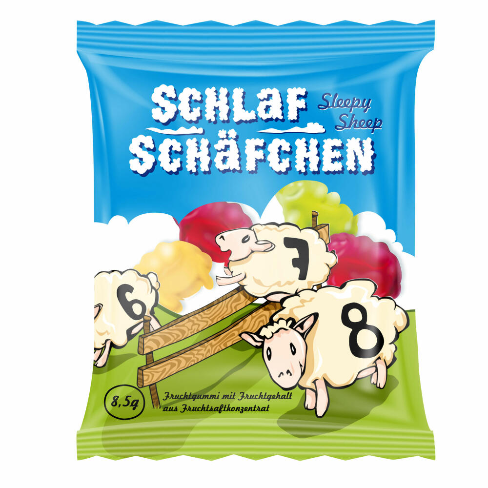 Hellma Schlafschäfchen, Fruchtgummi, Gummibonbon, Süßigkeit, für Gastro, Hotel, Büro, Kantine, Im Beutel, 100 Stück á 8.5 g