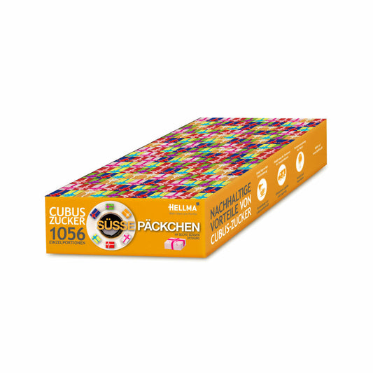 Hellma Cubus Sweet Packets of Sugar, Portion Sugar, Fine Sugar, Sugar Cubes, for Gastronomy, Hotel, Office, Canteen, 1056 Pieces of 2.50 g each