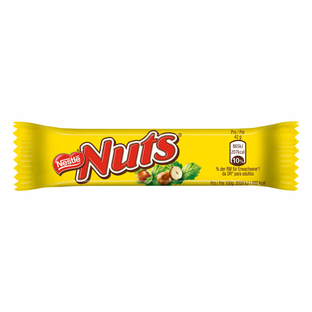 Nestlé Nuts Lion 2er Set, Schokoriegel, Schokoladen Riegel, Schokolade, Karamell, Haselnuss Füllung, insgesamt 48 Riegel