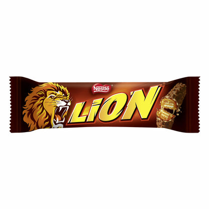 Nestlé Nuts Lion 2er Set, Schokoriegel, Schokoladen Riegel, Schokolade, Karamell, Haselnuss Füllung, insgesamt 48 Riegel
