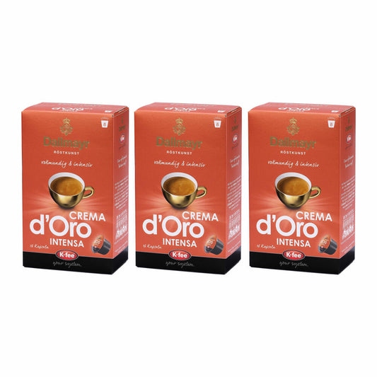 K-Fee Dallmayr Crema dOro Intensa, Kaffee, Lungo, Röstkaffee, Arabica Kaffee, Kaffeekapseln, 48 Kapseln, 700807