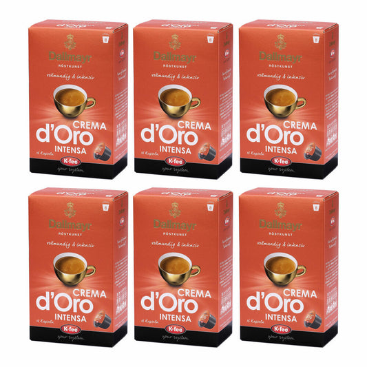 K-Fee Dallmayr Crema dOro Intensa, Kaffee, Lungo, Röstkaffee, Arabica Kaffee, Kaffeekapseln, 96 Kapseln, 700807