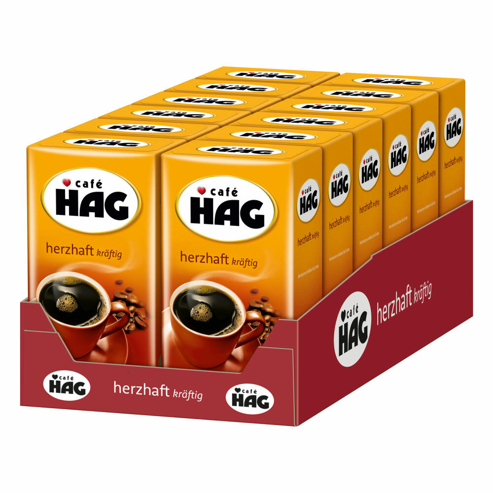 Cafè Hag Herzhaft kräftig, Vollmundiges Aroma, Entkoffeiniert, Filter-Kaffee, 12 x 500g, 4031786