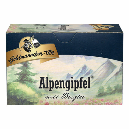 Goldmännchen Alpengipfel mit Bergtee, Kräutertee, Kräuter Tee, mit natürlichen Zutaten, 20 Teebeutel, X04208