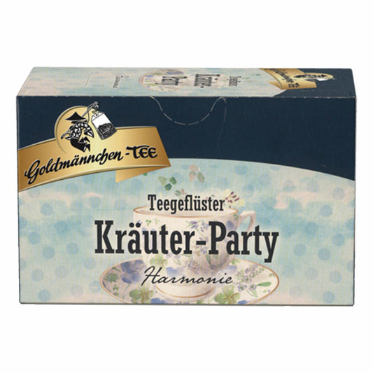 Goldmännchen Kräuter-Party Harmonie, Kräutertee, Kräuter Tee, Kräuterparty, Kräutermischung, mit Natürlichen Zutaten, 20 Teebeutel, X04233
