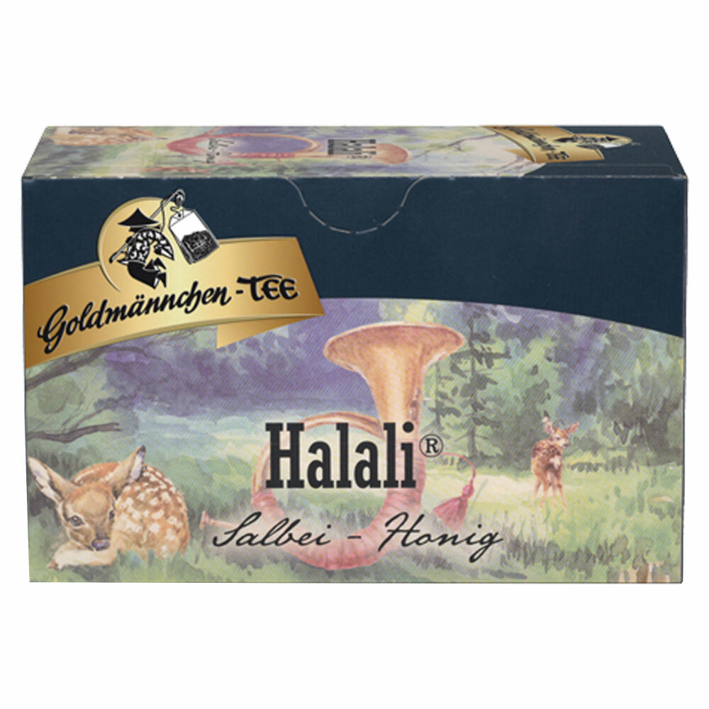 Goldmännchen Halali, Salbei Honig, Kräuter-Früchtetee, Kräutertee, Früchte Tee, mit natürlichem Aroma, 20 Teebeutel, X04261