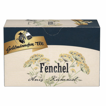 Goldmännchen Tee Fenchel-Anis-Kümmel, Kräutertee, Original Thüringer Qualiät, 20 einzeln versiegelte Teebeutel