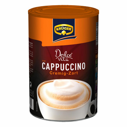 Krüger Dolce Vita Cappuccino, Cremig-Zart, Milchkaffee, Milch Kaffee aus löslichem Bohnenkaffee, 200 g