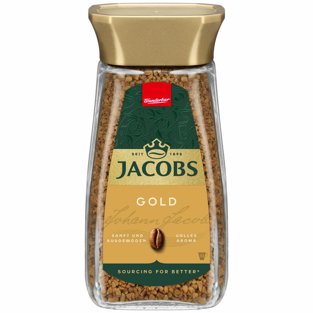 Jacobs Gold, Soluble Coffee, Instant Coffee, Instant Coffee, Soluble Coffee, Glass, 200 g